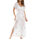 Sun Protection Embroidered Bikini Jacket
